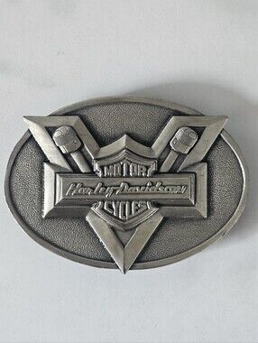 Harley Davidson Unisex Vintage 1983 V-Twin Metal Belt Buckle